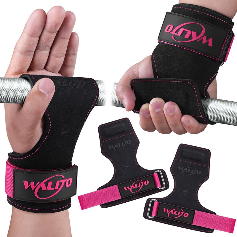 WALITO Weight Lifting Wrist Strap, Double Leather Weightlifting Wrist Straps for Gym Strength Training, Neoprene Padded Wrist Wraps - for Men & Women (Pair) - Image 1